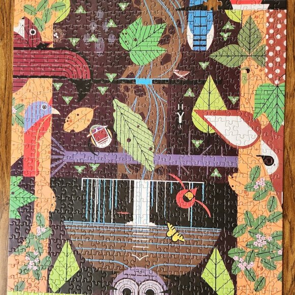 Charley Harper 1000 Piece Jigsaw Puzzle Birducopia Birds Jigsaw Puzzle Bird Blue - Picture 8 of 16